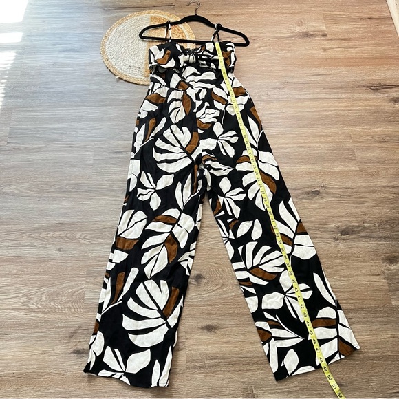 AUDREY PARKS X FRANCESCA'S Jaiden Palm Pom Pom Trim Jumpsuit Retail $66 - Picture 4 of 9